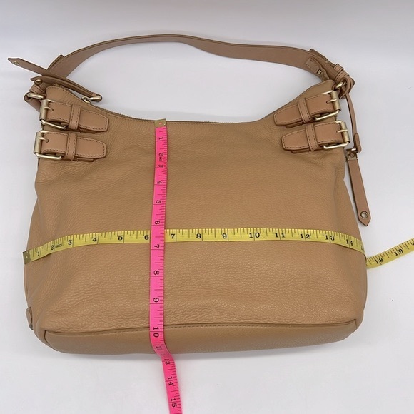 Cole Haan Avery Large Leather Hobo Shoulder Bag Tan Gold - Picture 11 of 16